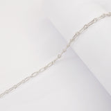 9ct White Gold - Paperclip Figaro - Necklace Chain