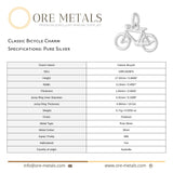 999 Pure Silver - Classic Bicycle Charm