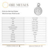 999 Pure Silver - Cute as a Button Charm