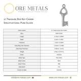 999 Pure Silver - Openwork 21 House Key Charm