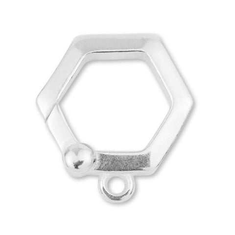 925 Sterling Silver - Hexagon Clasp