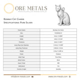 999 Pure Silver - Bombay Cat Charm