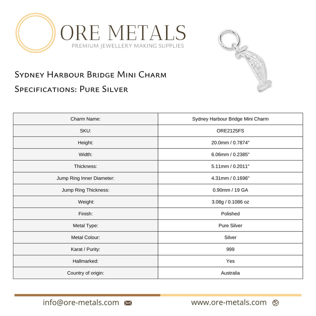 999 Pure Silver - Sydney Harbour Bridge Gallery Charm