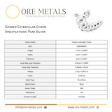 999 Pure Silver - Garden Caterpillar Charm