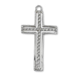 950 Platinum - Rope Crucifix Charm
