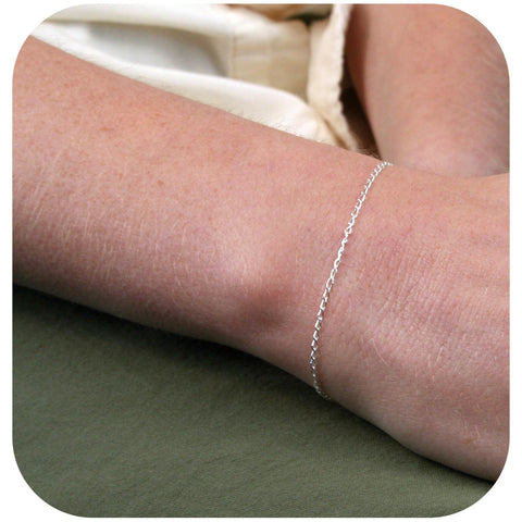 925 Sterling Silver - Long Curb - Bracelet Chain