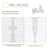 999 Pure Silver - Postie Motorbike Charm