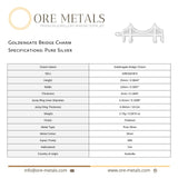 999 Pure Silver - Goldengate Bridge Charm
