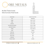 999 Pure Silver - Big Ben Tower Charm
