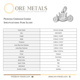 999 Pure Silver - Princess Carriage Charm