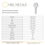 999 Pure Silver - Vintage House Key Charm