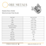 999 Pure Silver - Garden Snail Charm