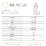 999 Pure Silver - Love Monogram Charm