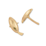 18ct Yellow Gold - Oval Cufflink Backs