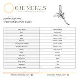 999 Pure Silver - Jumping Dolphin Charm