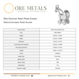 999 Pure Silver - Mid–Century Baby Pram Charm