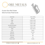 999 Pure Silver - Classic Golf Bag Charm