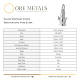 999 Pure Silver - Classic Snowman Charm