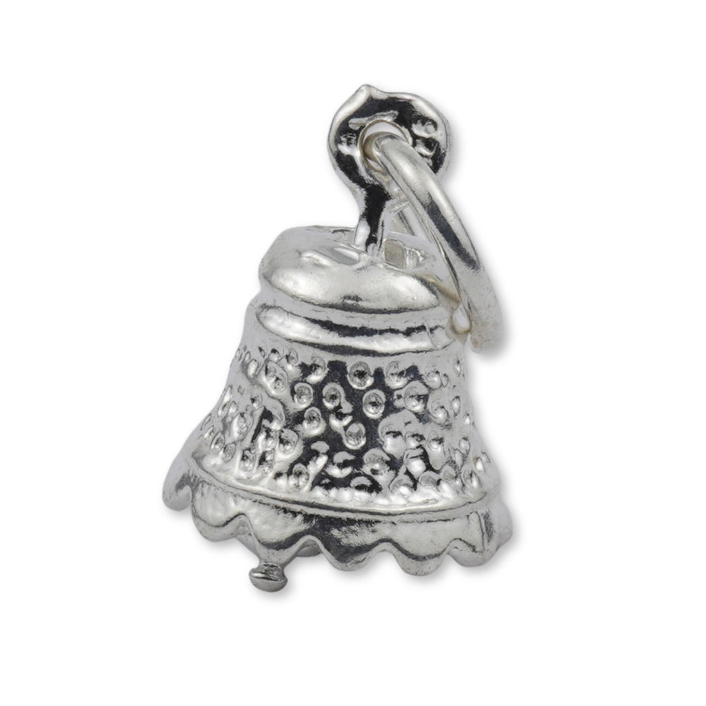 950 Platinum - Vintage Dimpled Bell Charm