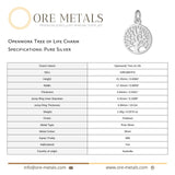 999 Pure Silver - Openwork Tree of Life Charm