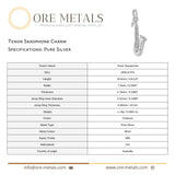 999 Pure Silver - Tenor Saxophone Charm