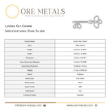 999 Pure Silver - Lovers Key Charm