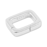 925 Sterling Silver - Square Regal Paperclip Clasp