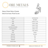 999 Pure Silver - Ankle Strap Heels Charm