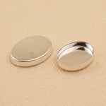 925 Sterling Silver - Oval Bezel Cups