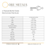 999 Pure Silver - 21 Treasure Box Key Charm