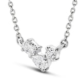 9ct White Gold - 0.25ct VS/F+ - Diamond Cluster Necklace