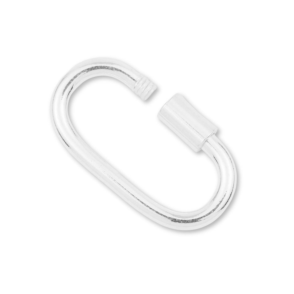 925 Sterling Silver - Paperclip Carabiner Clasps