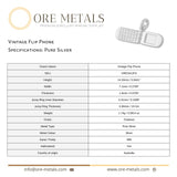999 Pure Silver - Vintage Flip Phone Charm