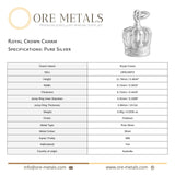 999 Pure Silver - Royal Crown Charm