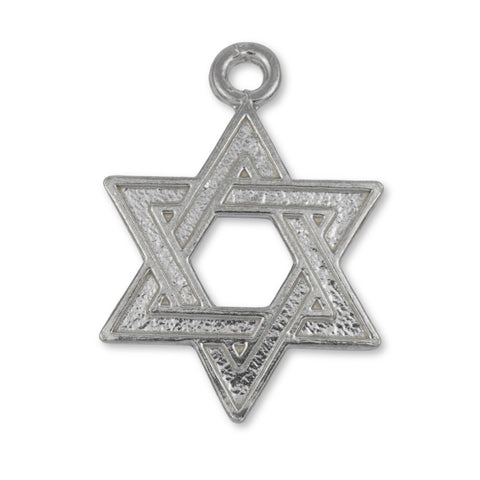 950 Platinum - Heritage Star of David Charm