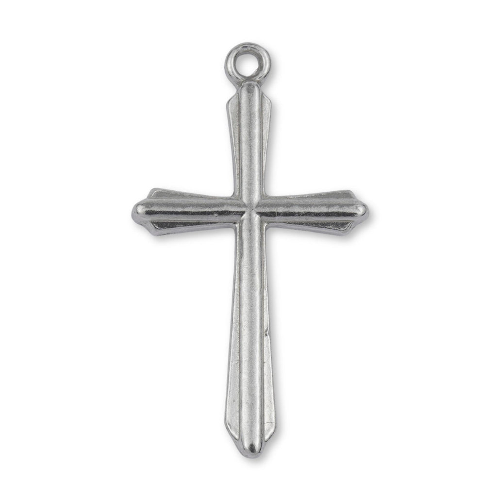 950 Platinum - Temple Crucifix Charm