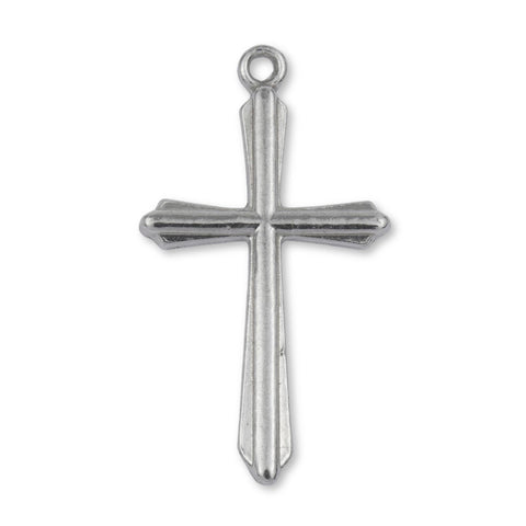 950 Platinum - Temple Crucifix Charm