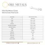 999 Pure Silver - Open End Wrench Charm