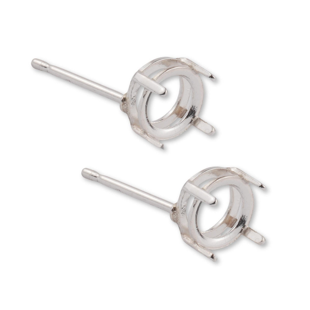 Earring Settings for Loose Stones Findings AU Ore Metals