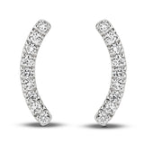 18ct White Gold - 0.07ct VS/F+ - Curved Diamond Studs