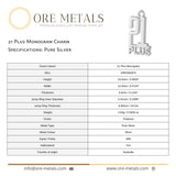 999 Pure Silver - 21 Plus Monogram Charm