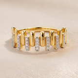 18ct Yellow Gold | 0.14ct GH/SI - Diamond Pillar Ring