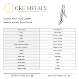 999 Pure Silver - Classic High Heel Charm