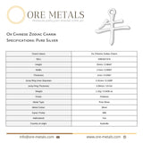 999 Pure Silver - Ox Chinese Zodiac Charm