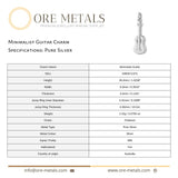 999 Pure Silver - Minimalist Guitar Charm