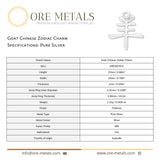 999 Pure Silver - Goat Chinese Zodiac Charm