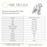999 Pure Silver - Miniature Schnauzer Dog Charm