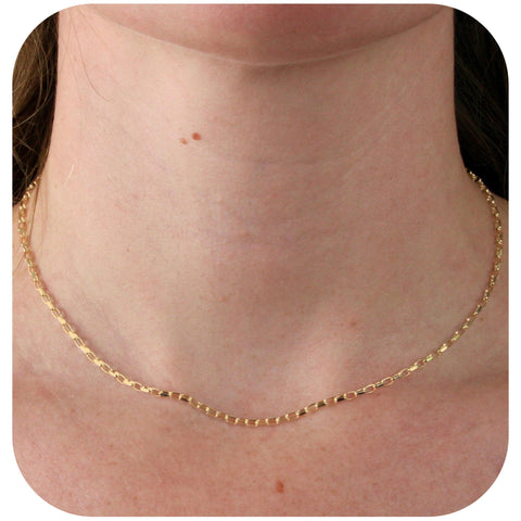 9ct Yellow Gold - Belcher Box - Necklace Chain
