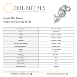 999 Pure Silver - House Mice Charm