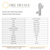 999 Pure Silver - Classic Ski's and Poles Charm